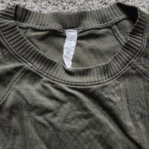 Lululemon rest less long-sleeved pullover, olive, 6